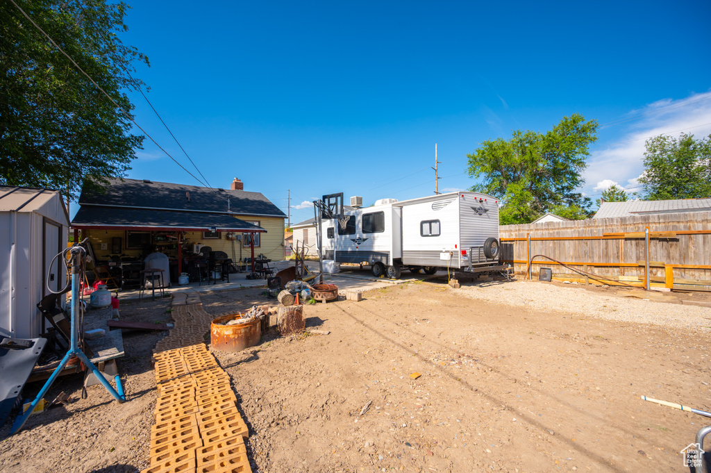 View of yard with a patio area
