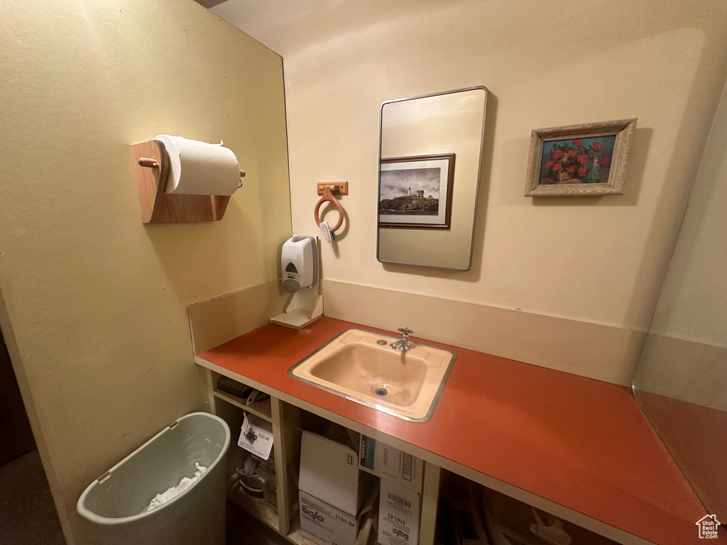 Bathroom featuring vanity