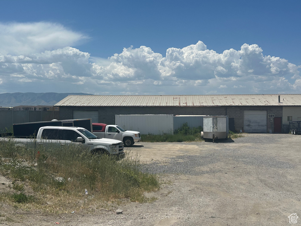 View of home's exterior featuring metal roof