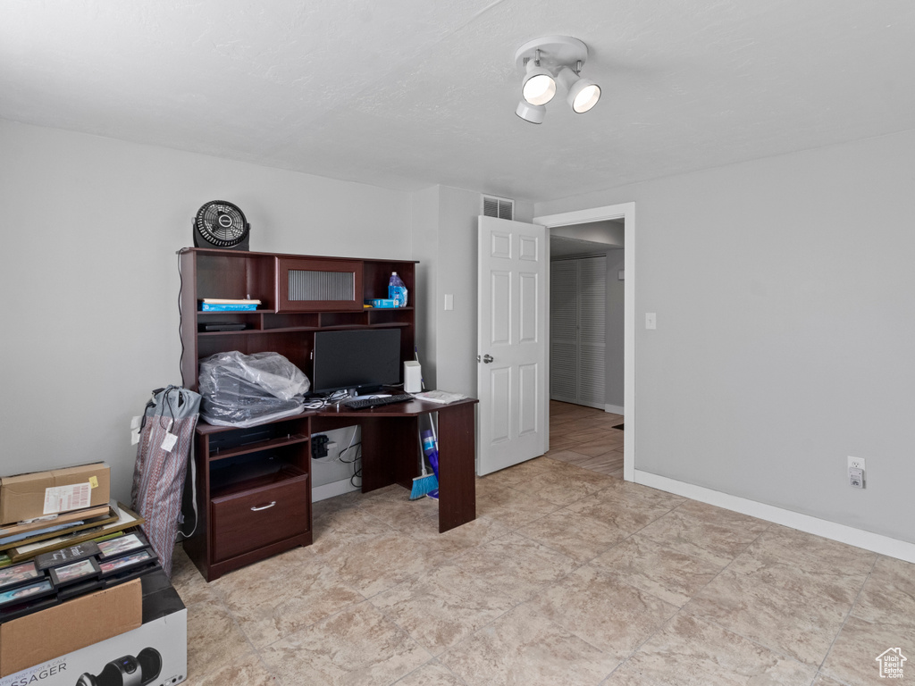 Office space with baseboards
