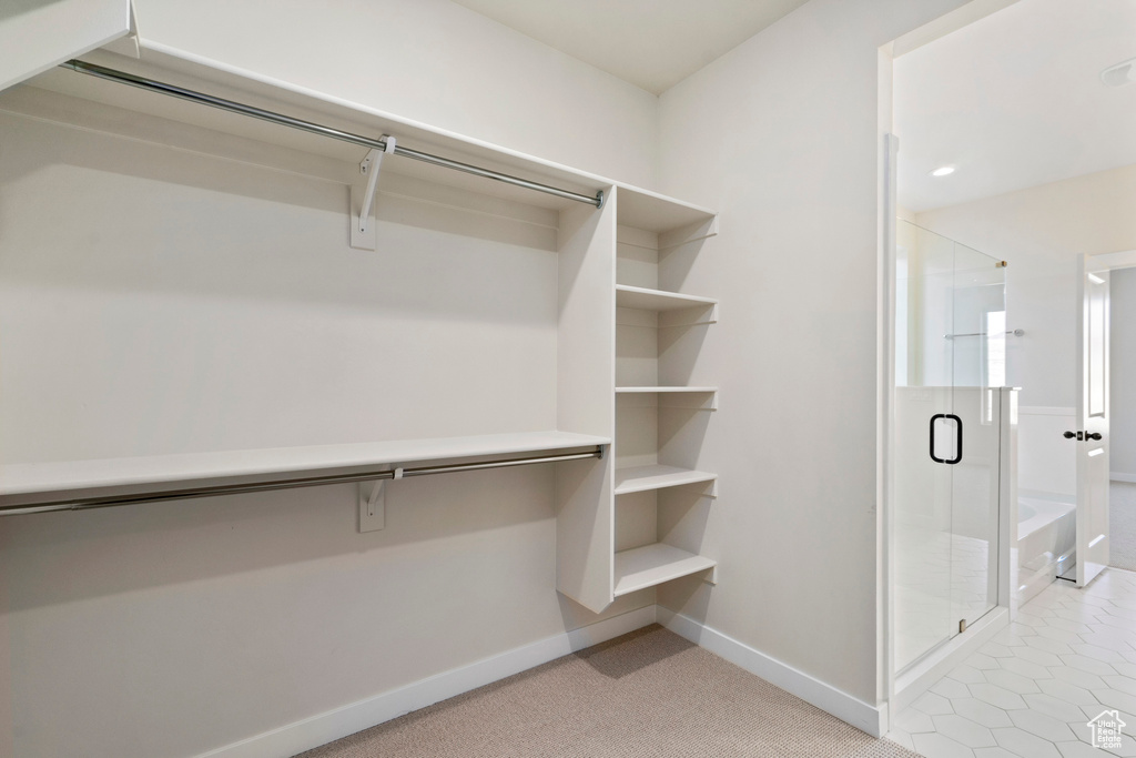View of walk in closet