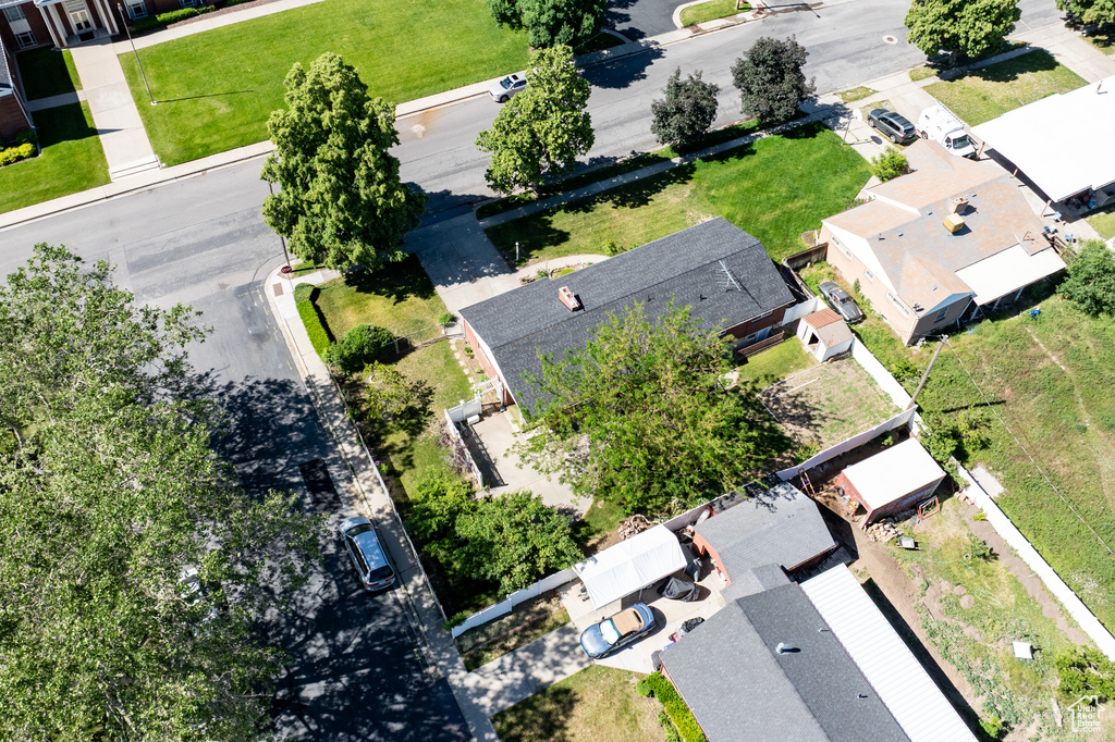 Aerial view of residential area