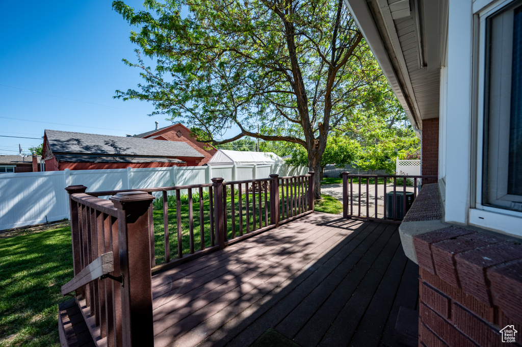 View of wooden terrace