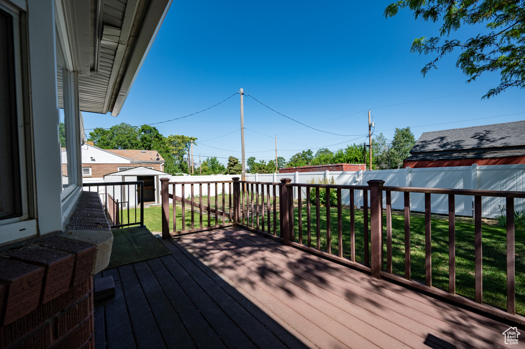 View of wooden terrace