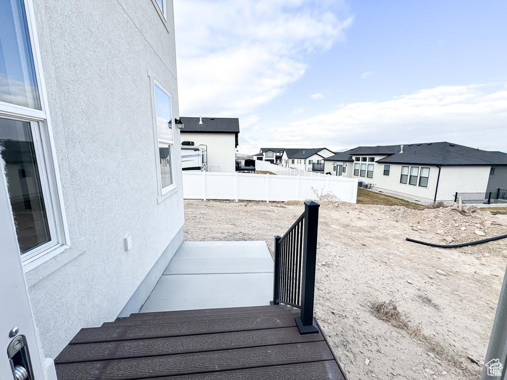 View of yard with a residential view