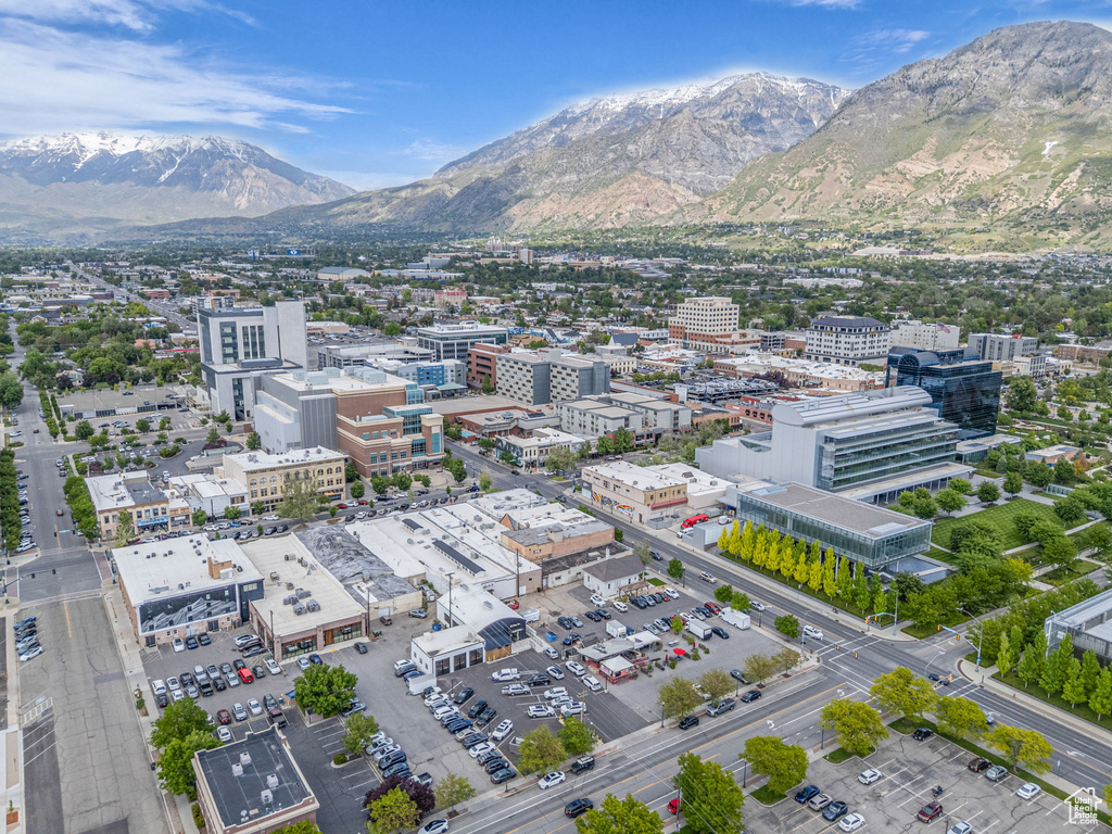 View of urban area with mountains