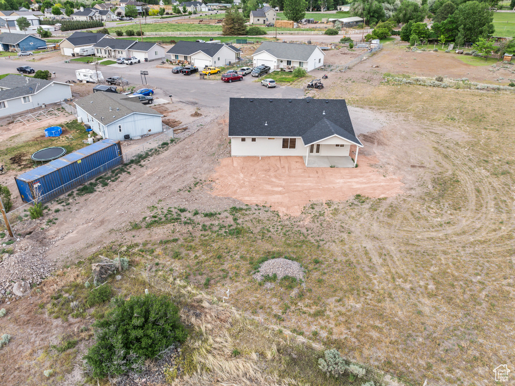 Aerial view of residential area