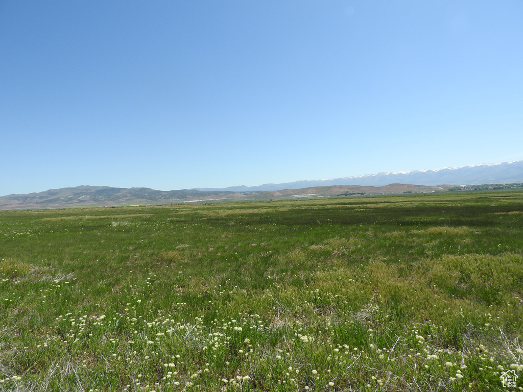 View of mountain background with rural landscape