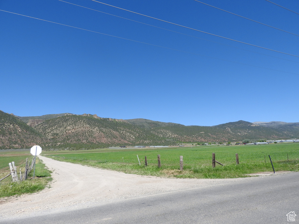 Mountain view featuring rural landscape