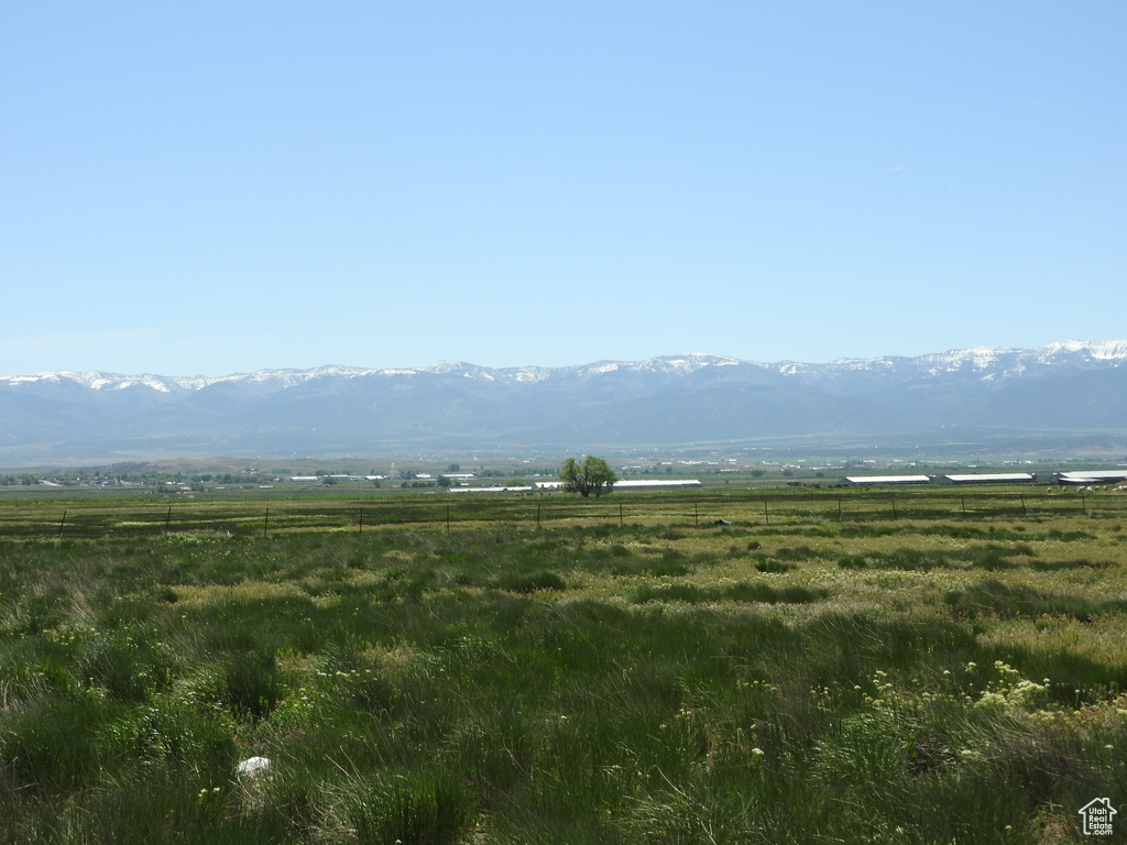 Mountain view with rural landscape
