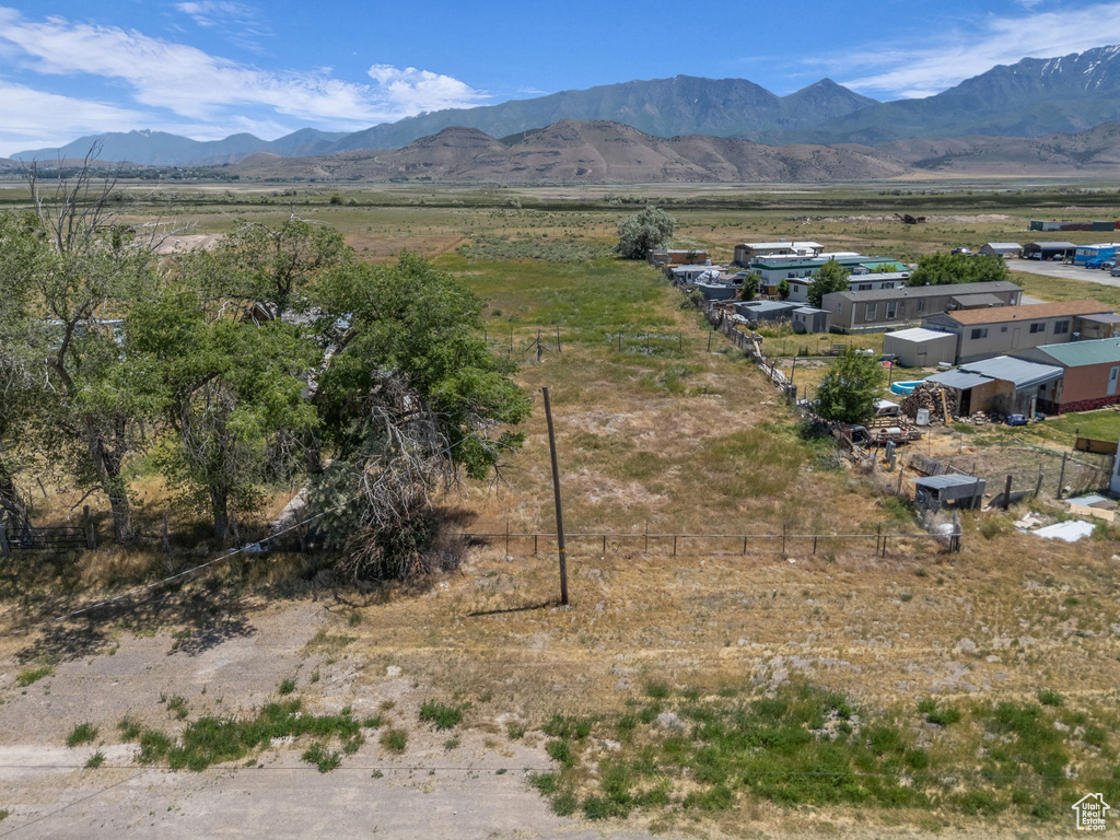 Mountain view with rural landscape
