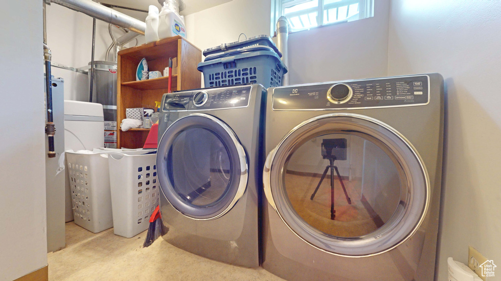 Laundry room with separate washer and dryer