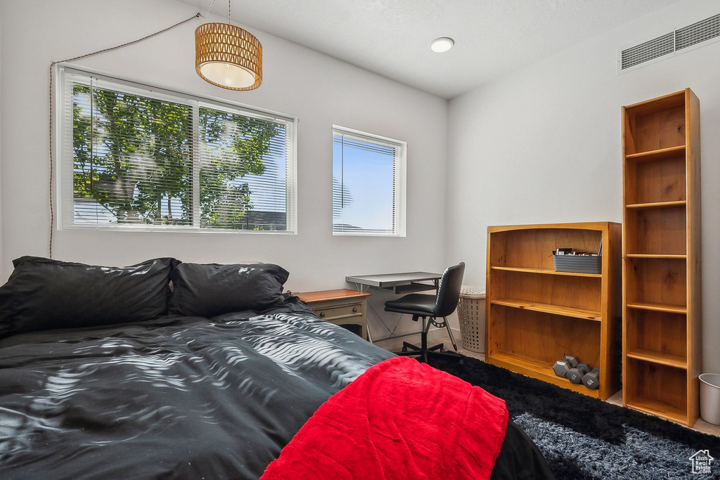 View of carpeted bedroom