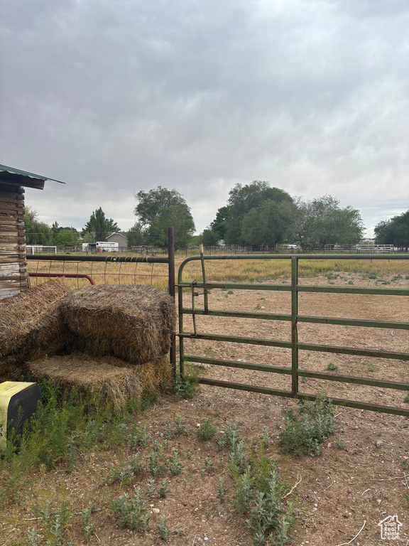 Gate with a view of countryside