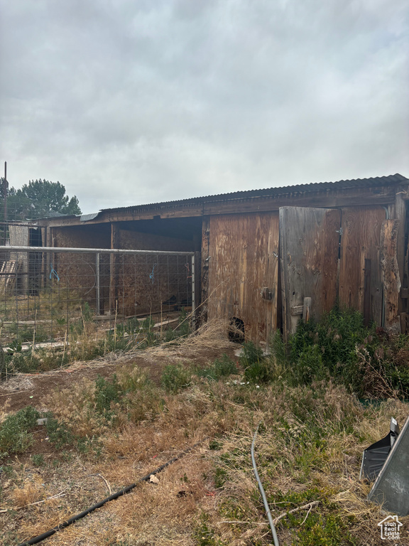 View of pole building