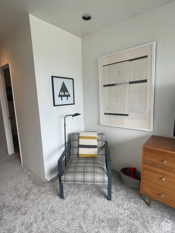 Sitting room with carpet
