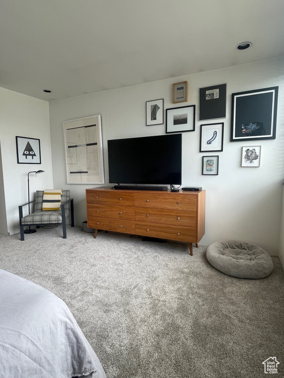 Bedroom featuring carpet flooring