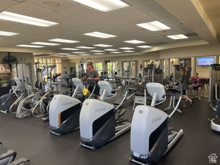 Gym with a drop ceiling