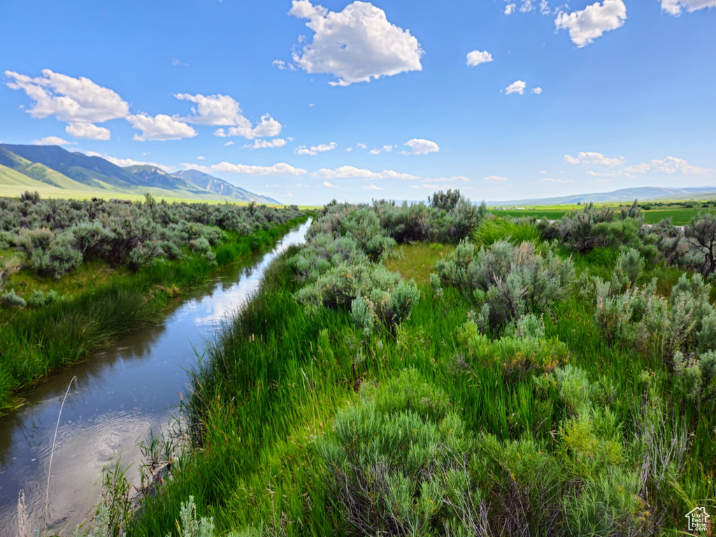 Water view with mountains