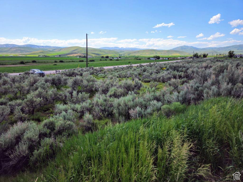 Mountain view featuring rural landscape