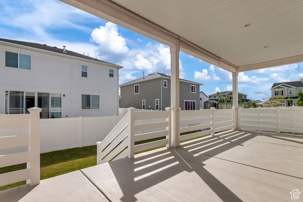View of patio with a residential view