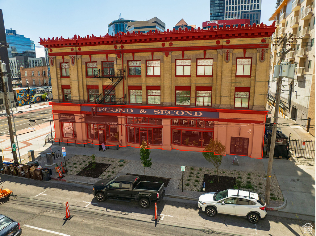 View of property with a city view