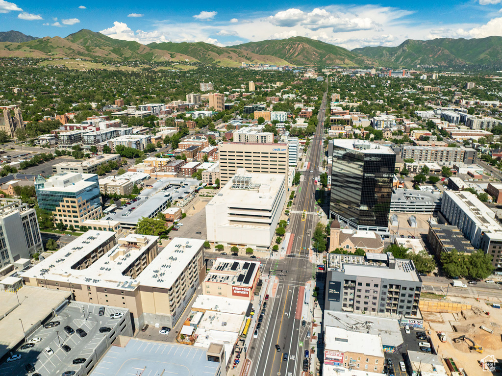 View of urban area featuring mountains
