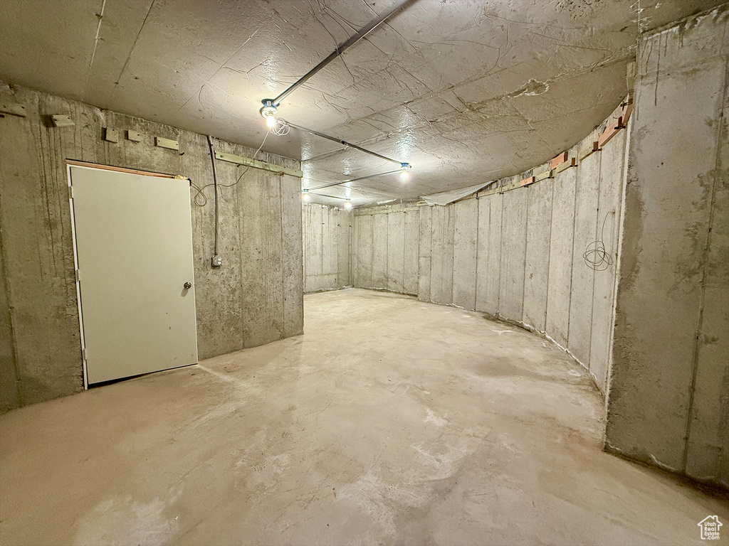 View of unfinished below grade area