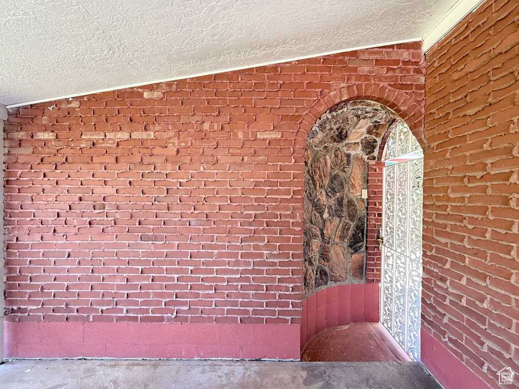 Detailed view of brick wall