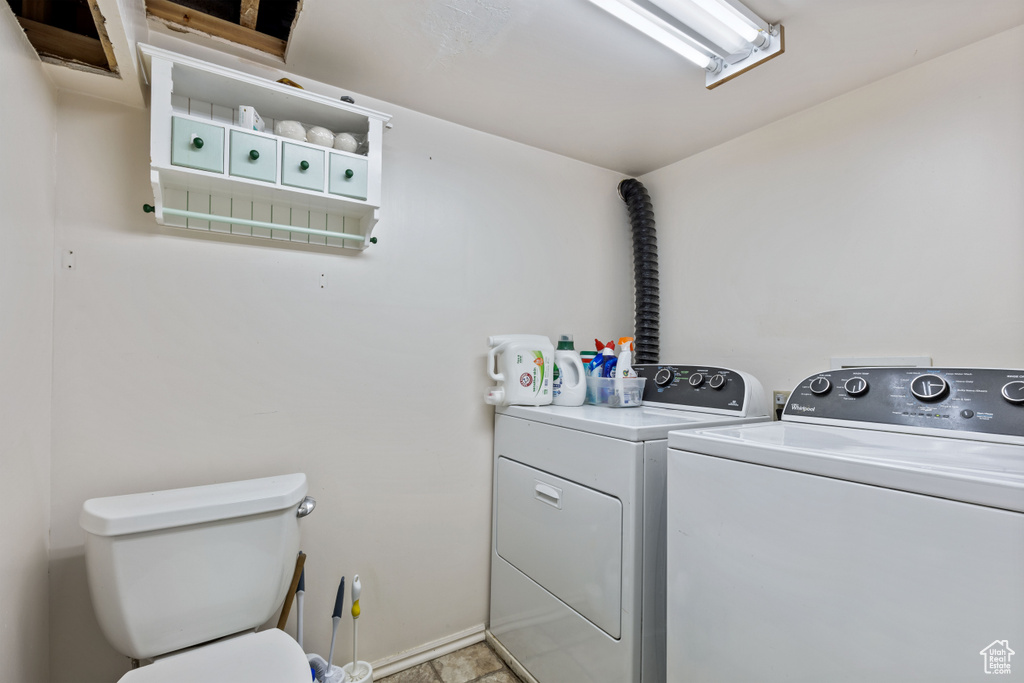 Laundry area with separate washer and dryer