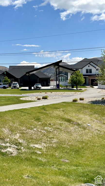 View of grassy yard