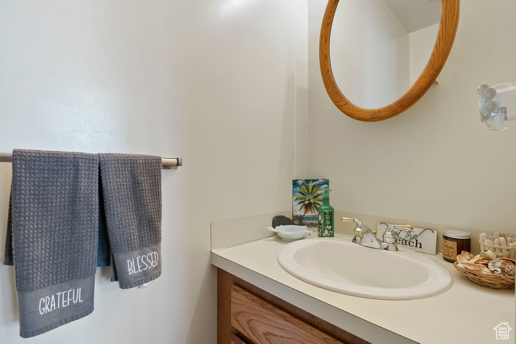 Bathroom featuring vanity