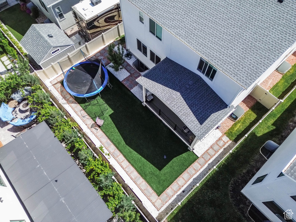 View from above of property
