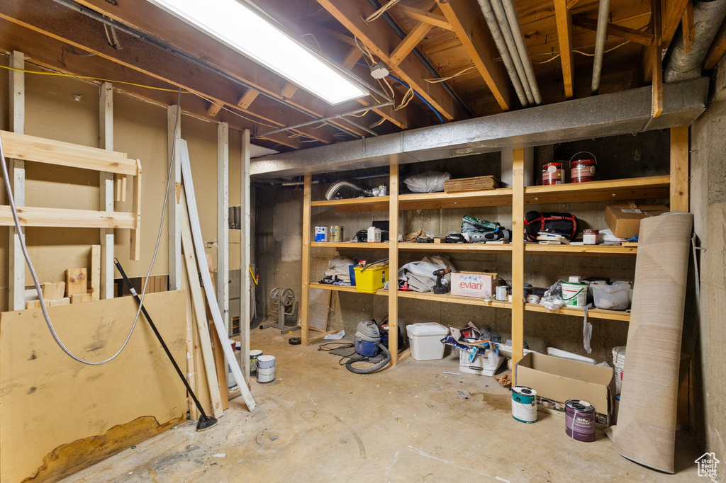 View of unfinished below grade area