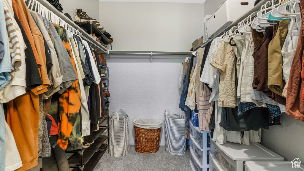 View of walk in closet