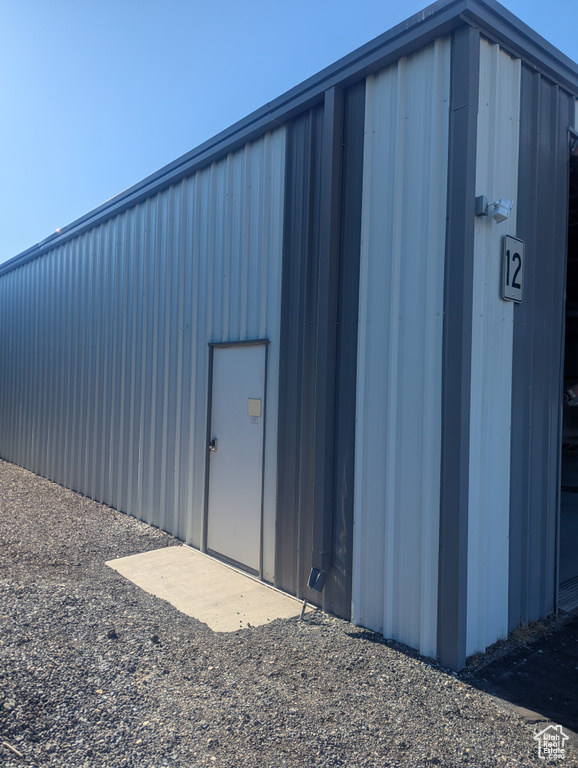 View of outdoor structure