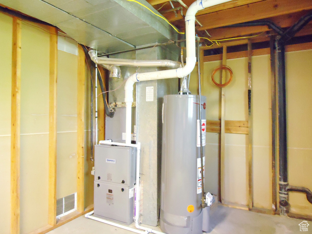 Utilities with gas water heater