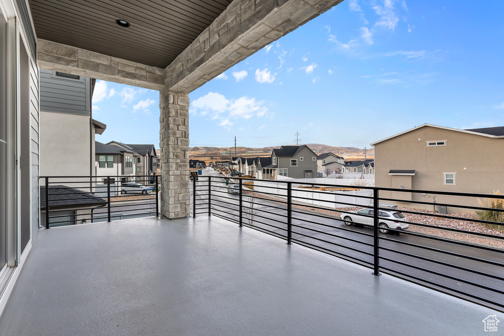 Balcony with a residential view