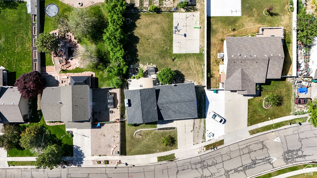 Aerial view of residential area