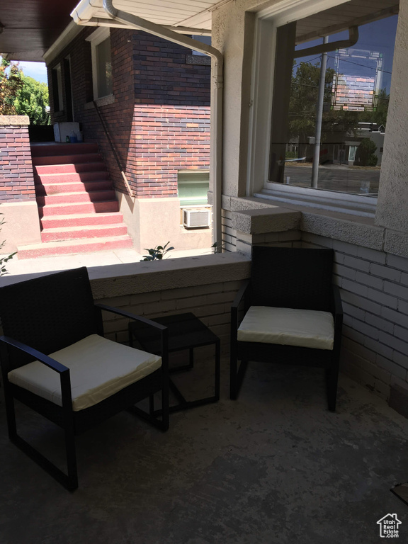 View of patio / terrace featuring stairs