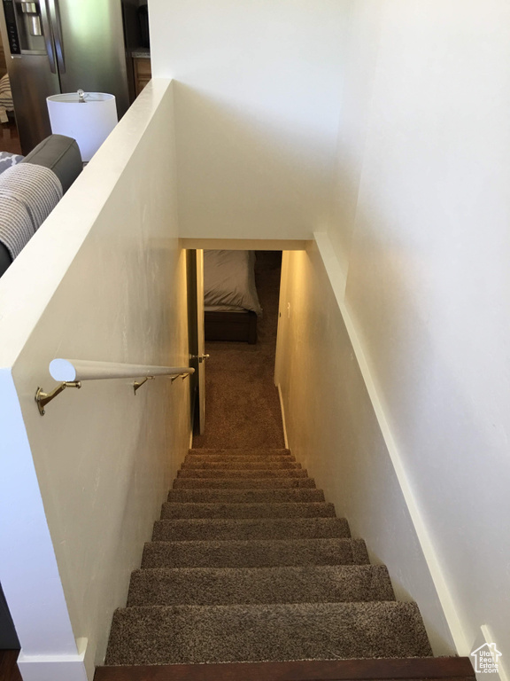 Stairs with carpet flooring