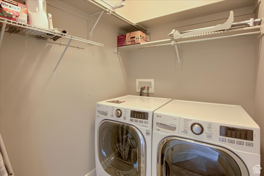 Laundry area with separate washer and dryer