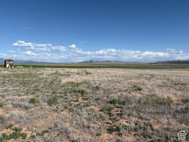 View of local wilderness with rural landscape and a mountain backdrop