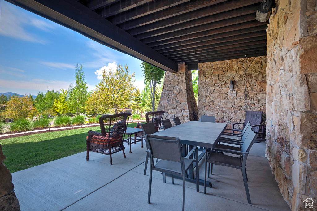 View of patio / terrace with outdoor dining area
