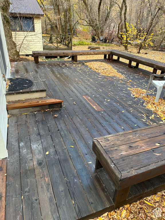 View of wooden terrace