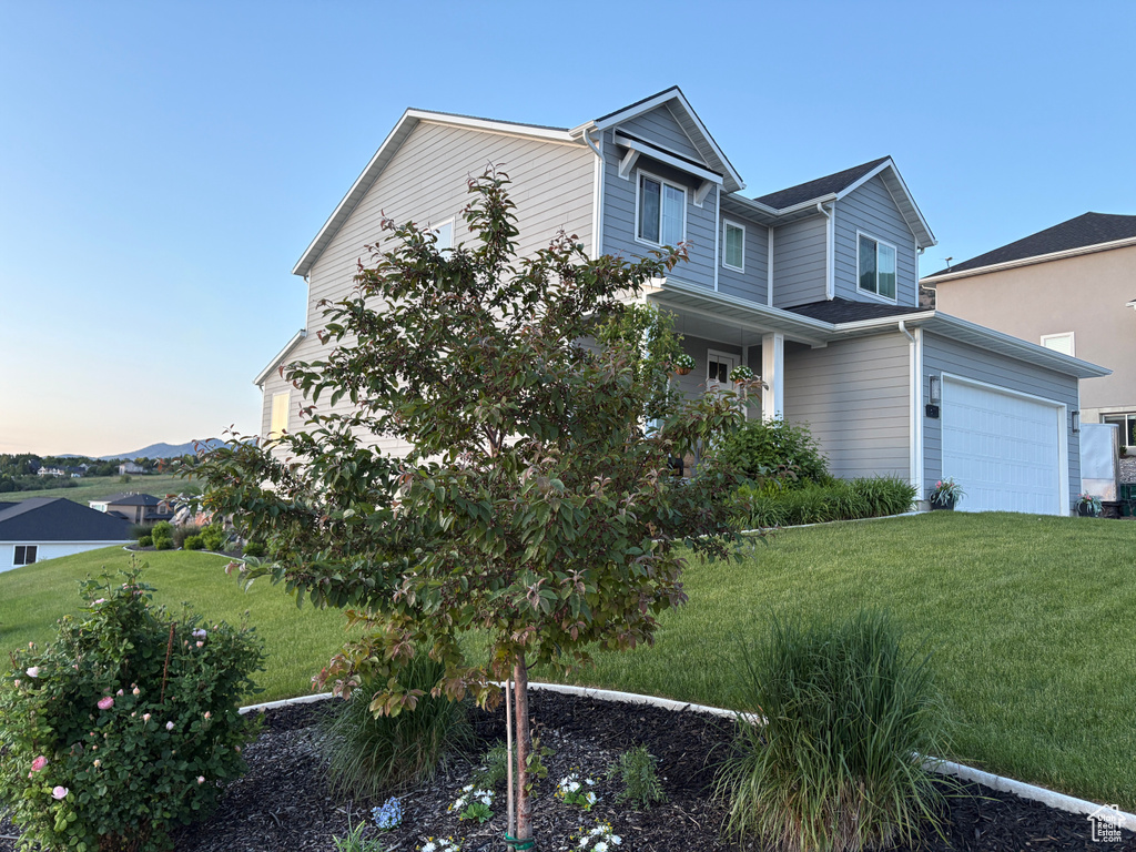 View of home\\\\\\\'s exterior with a lawn
