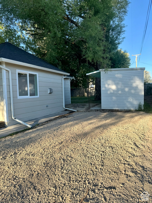 View of outbuilding