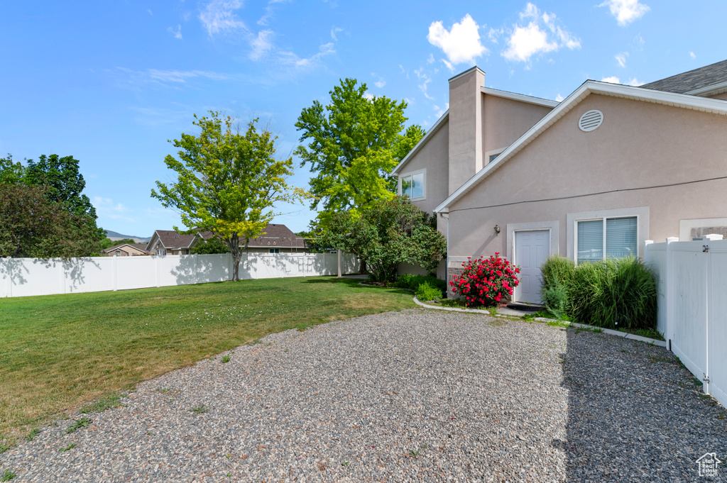 View of home's exterior with stucco siding