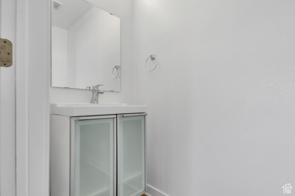 Bathroom featuring vanity