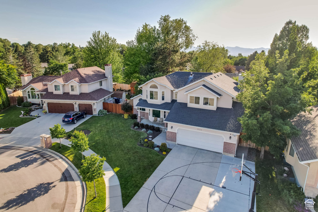 Aerial view of property and surrounding area